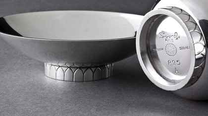 Georg Jensen Sterling Silver Dish and Cup - Sigvard Bernadotte